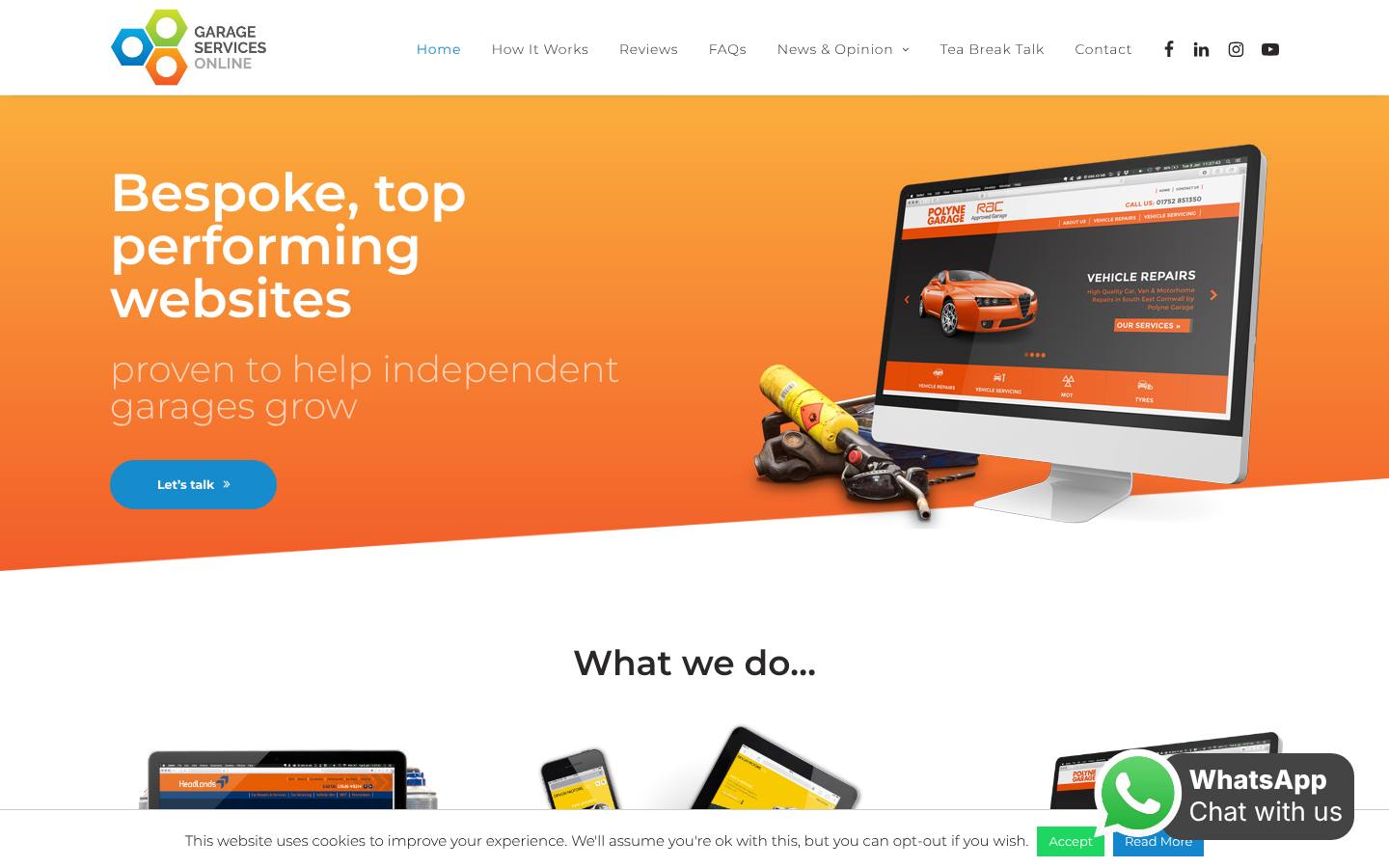 Today on WordPress: homepage screenshot